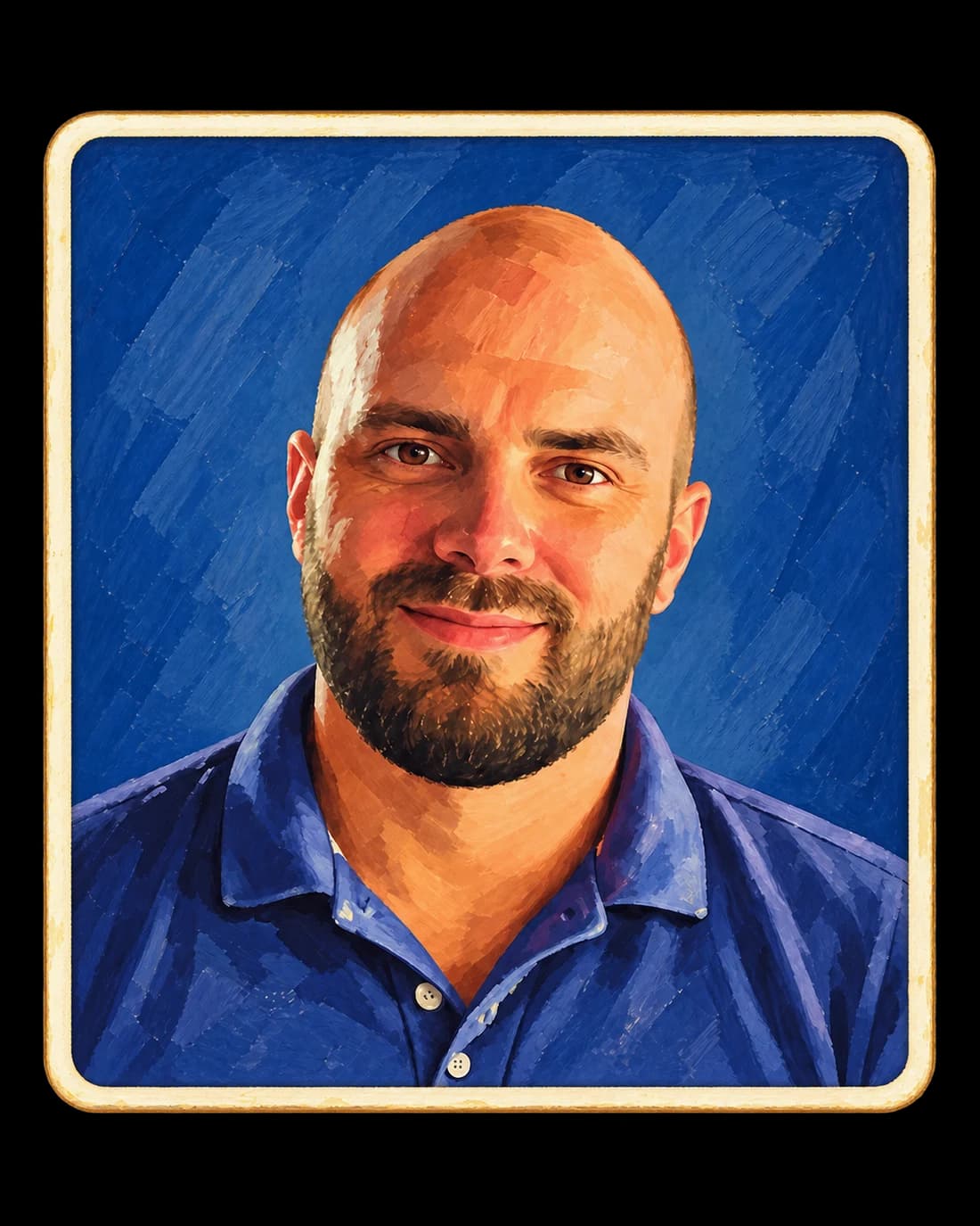 Portrait illustré rétro de Paul Savine